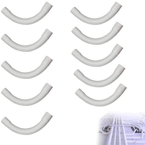 Wxinsheng Curva di Raccordo 90° per Tubo Rigido,10 Pezzi Cavo Canale Installazione per Case,per Installazione Elettrica in Casa,Cantina,Parete e Soffitto,con Cavo di Montaggio