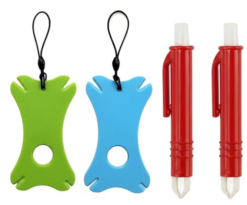 Wcawnlt Set de Tarjeta Antigarrapatas con Lupa y Pinza, 4 pzas: 2 Tarjetas (1 Azul,1 Verde) + 2 Pinzas Rojas Tipo Lápiz. Eliminador de Garrapatas para Humanos y Mascotas, Fácil y Seguro de Usar