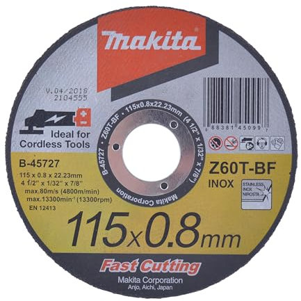 Makita mola da taglio, metallo, 115 x 0,8 mm, B, 45727