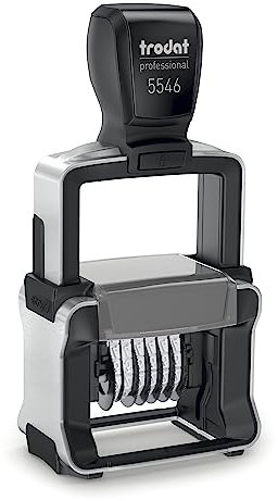 Trodat Professional 5546 Nummernstempel 6 Bänder, Selbstfärbend, 4 mm Schrifthöhe, Abdruck schwarz