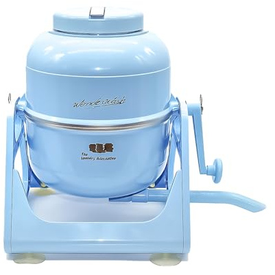 WonderWash Portable Washing Machine for Apartment & Tiny Spaces - Manual Hand Clothes Washer with Retro Design - Clean Laundry Anywhere with Our Countertop, Non-Electric, Small Washer - Blue
