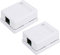 Oumefar 2-teilige RJ45-Aufputzdose Cat6 Single Port Desktop-Informationsnetzwerk-Anschlussdose mit doppelseitigem Klebeband für Ethernet-Kabel