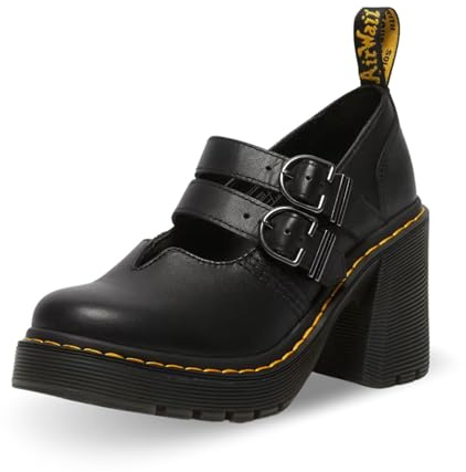 Dr. Martens, Womens Eviee Heeled Shoe, Black Sendal, 7