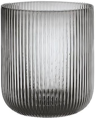 blomus -VEN- Windlicht Size L, sanfter Grauton, eleganter Blickfang als Windlicht oder Vase, Farbe Smoke (66250)
