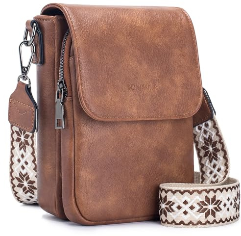 MUIIKOLA Small Phone Shoulder Bag，PU Leather Women's Cross body Bags Handbag with Card Slots, with Adjustable Wide Strap，Versatile Crossbody Bags for Women with Multiple Pockets