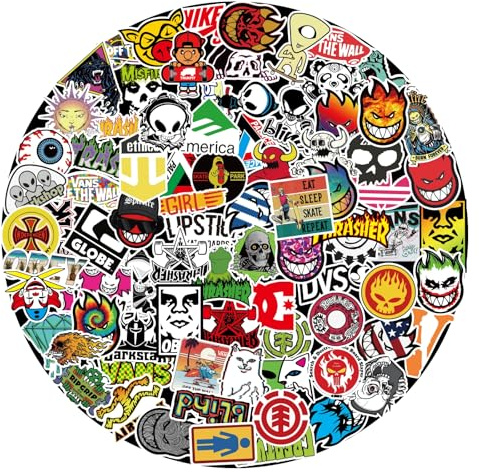 Ausikou Adesivi Impermeabile in Vinile Graffiti Style Decals per Skateboard, Snowboard, Auto, Moto, Bagagli, Stickers per Adulti Adolescenti Bambini