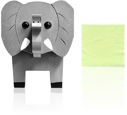 1 soporte para gafas de madera en forma de elefante, soporte para gafas de madera con forma de animal, soporte para gafas de sol, soporte de exhibición, regalos, decoración de escritorio para la