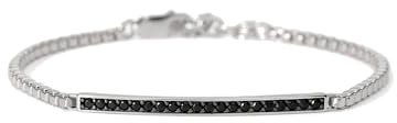Mabina Gioielli - Bracciale Uomo - Bracciale uomo in argento con piastra e zirconi - 533829