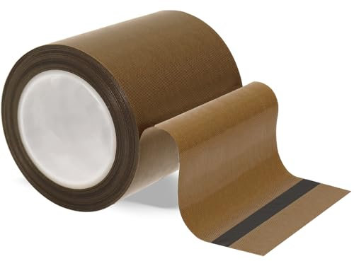 Anchira Nastro Teflon 100 mm x 10 m, Nastro Teflon per Macchina Sottovuoto e Sigillatura Manuale, Resiste alle Alte Temperature