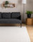 Interiyou handgewebter Baumwollteppich Riga - 300x400 cm Weiß - Handwebteppich für Wohnzimmer, Schlafzimmer - 100% Handarbeit Naturfaser Teppich Flachgewebe