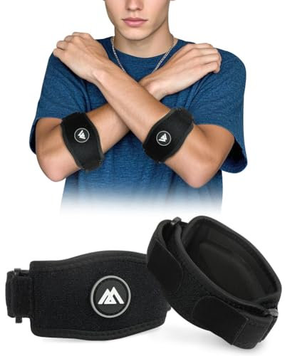 flintronic 2 Pièces Coudiere Tendinite, Coudiere Epicondylite Réglable, Soulage La Douleur Du Tennis Elbow, avec un Coussin de Compression en EVA, Coudiere Musculation, pour Tennis Golf Padel Gym