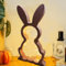 Coniglietti Pasquali Legno Lucine LED, Coniglietto di Pasqua Luminosa con Batteria Per Luci Fatate, Decorazioni Pasquali Primaverile Luminosa Della Tavola Casa giardino Regalo Pasquale (30x16,5x3 cm)