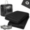 Fiqops Vorzeltteppich 300x400cm, Zeltteppich Campingteppich Outdoor mit ösen Tragetasche, 100% HDPE 13 Heringe, Atmungsaktiv rutschfest Waschbare Schimmelfrei UV-Stabilisiert, Schwarz