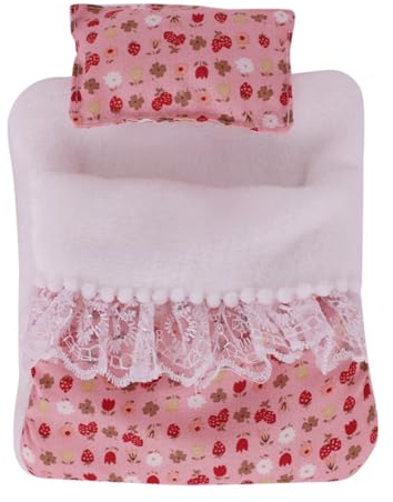KKTONGXI Juego de Cama para Muñecas Sacos de Dormir y Almohadas, Accesorios para Muñecas Accesorios para Cama en Miniatura Regalos para niños