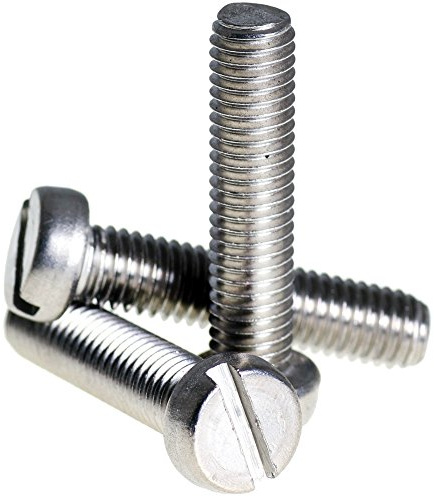(6mm) M6 x 20 A2 Stainless Steel Slotted Cheese Head Machine Screws Slot Screw DIN 84-20 Pack