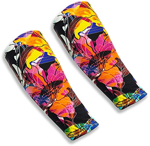 iM Sports Skin Guards Skin Protection Forearm Sleeves - Pair (Shadow Garden, Medium/Large)