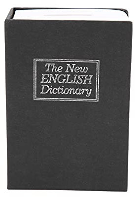 Buchtresor Schwarz, Box mit Schlüssel Zur Aufbewahrung Kleiner Praktischer Wertsachen Zum Sparen von Geld