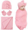 DRESHOW Baby Pucktuch Baby Decke Neugeborenen Swaddle Pucksack mit Baby Fäustlingen Bogen Mütze