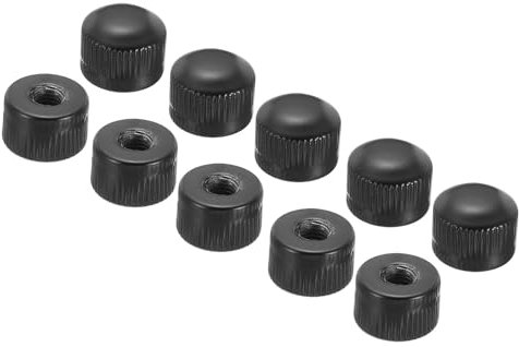 PATIKIL Tuerca de Cúpula M5x0.8, 15 Piezas Tuerca de Acornillo Tapa Perno de Inserción Hembra Roscada Decoración de Herrajes Decorativos para Accesorios de Iluminación, Negro