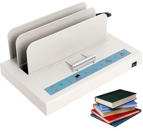 Mavdecll Thermobindegerät, Buchbindematerial-Heißschmelzgerät A3 (Kurze Kante)/A4/A5-Dokumenten-Wärmebindegerät, 500 Blatt Kapazität, für Vertragsdokumentrechnung