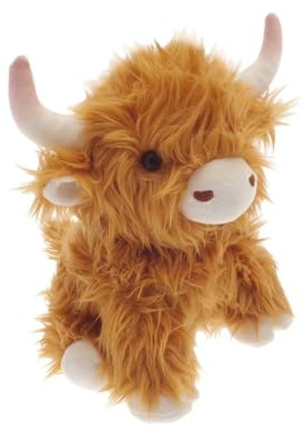Country Club Highland Cow Design Novelty Door Stops - Super Soft Fleece - Brown