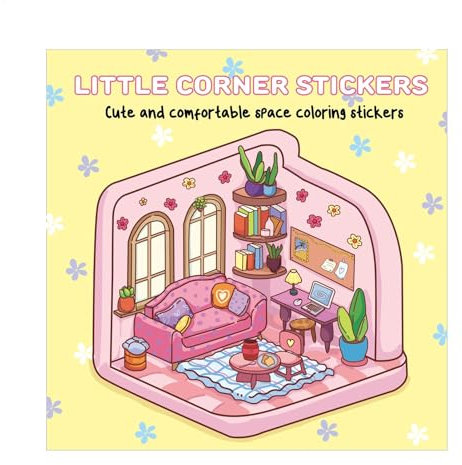 Little Corner Malbuch - Ecke Malvorlagen | Kleine Ecke Malbuch, Little Corner Malbuch, Kunsthandwerk gemütliches Malbuch, Kids Cardstock Painting Pad für Geburtstag Weihnachten