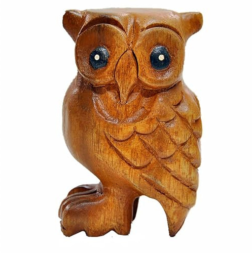 5Wooden Owl Hoot Whistle - Musical Ocarina Craft Decor