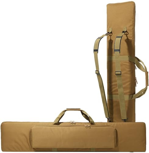 JuanNest Fondina Tattica per Fucile da Caccia, Borsa Porta Armi Poligono, Borsa Militare Softair Armi Gas, Fucile di Canna da Pesca Borsa, Zaino per Pistola, Fucile da Caccia, Grande capacità D,120cm