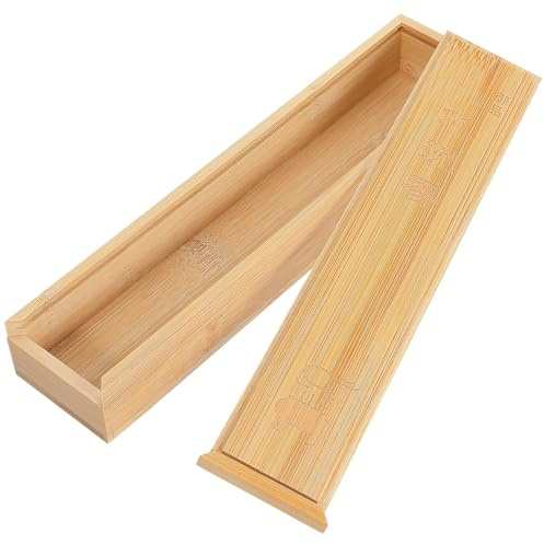 LIFKICH Scatola Porta Incenso in Bambù Naturale, Contenitore Semplice e Chic per Bastoncini, Facile da Trasportare per Spa e Sale Yoga Colore Casuale