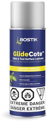 Bostik GlideCote 10.75 oz Aerosol Lubricant - Woodworking Tool & Table Surface Lubricant, 30% Slicker Than Paste Wax, Lasts 3× Longer, Non-Staining, Quick-Dry