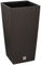 URBNLIVING Grands pots de fleurs ronds ou carrés en rotin (grand format, marron)