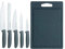 Viners Speckle 5 Knives with Plastic Cutting Board; Chef, Small Chef, Bread, Utility & Paring Knives, Stainless Steel, ‎0305.192