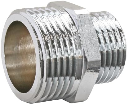 SOMATHERM FOR YOU - tornillo de latón cromado espiga - Reduce macho doble 15/21-12/17 - Bolsa de 2 piezas