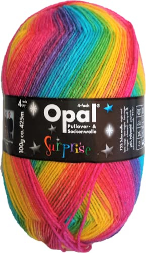 Ovillo de lana de ópalo para calcetines, Hilos, 4 capas, 100 g, multicolor