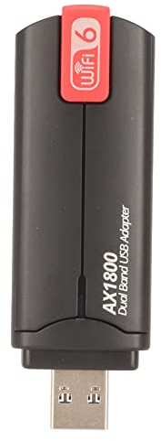 Okuyonic Adattatore USB WiFi 6, Adattatore WiFi Stabile da 2,4 GHz 5 GHz 1800 Mbps Interfaccia USB 3.0 per telefoni cellulari Periferiche di Rete