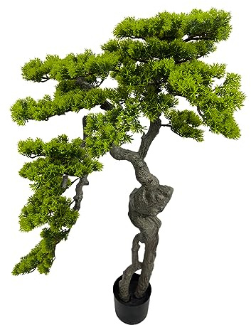 AfanD Artificial Bonsai Tree Juniper Faux Plants Indoor Big Fake Plants Decor with Ceramic Pots for Home Table Office Desk Bathroom Shelf Bedroom Living Room Farmhouse Decorations
