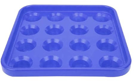 Ronyme -Tablett, Billardball-Halter, Snookerball-Tragetablett, Billardtisch-Zubehör für die Aufbewahrung von 16 Billardbällen, Blau