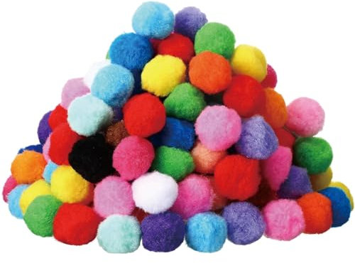 500 Stück Pompons zum Basteln, 1cm Bunt Mini Pompons, Filzkugeln Bunt,Mini Pom Poms Mini Pom Poms für Handwerk Herstellung, Pompons Bälle für Ostern, Weihnachten, Kinder, Bunte Pompons