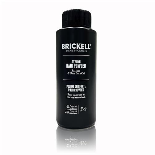 Brickell Men's Styling-Haarpuder für Männer, Schafft Volumen, Natürlich und Organisch, Nicht Fettendes Texturierungspulver, 18 g, Parfümfrei