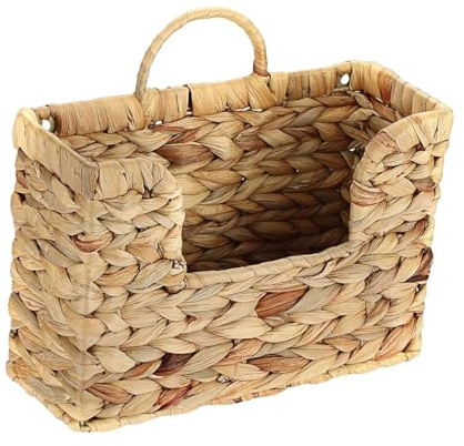 FLCPJGV Porte-Revues, Panier à Journaux, Panier de Rangement Tissé, Porte-Revues Mural Organiseur, Polyvalent pour Enveloppes, Magazines et Documents, 30x11x25cm