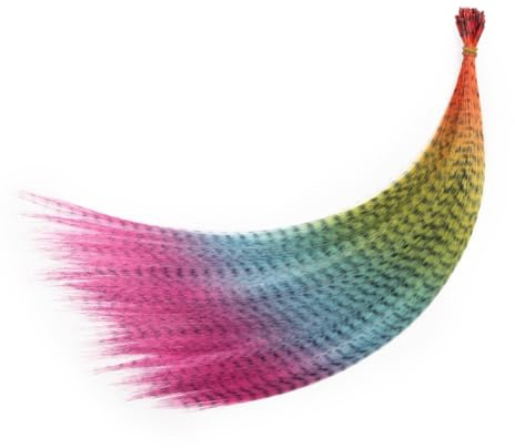 Plumas Para El Pelo 50 piezas de pelo sintético coloreado de 16 pulgadas, extensión colorida de plumas, color mezclado recto