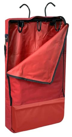 rockible Bridle Bag Horses with Hook Halter Carrying Bag Storage Carrying Bag Water-repellent Scratch-resistant Polyester for Stable Family, Red