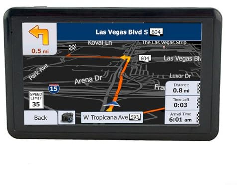 Tidgel 5 Inch Car Truck GPS Navigator With FM Audio Out, 4GB Memory Supports 32GB TF Card, Touchscreen Sat Nav For UK Europe Maps(Africa)