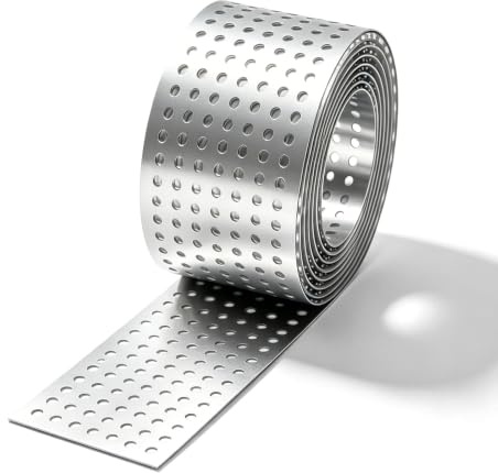 VETOLAKA Takfot aluminium: 8 cm x 7 m, mångsidigt takgaller PVC, silver tillförlitligt ventilationsgaller, hållbart fågelskyddsgaller, för takrännor och fasadapplikationer