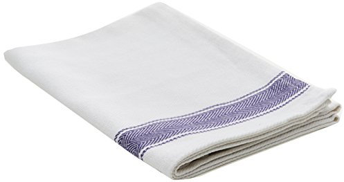 Vogue Heavy Thick and Absorbent Blue Tea Towel Cloth | White and Blue | Polycotton | Size: 762(W) x 508(D)mm / 30 x 20 inch | E918