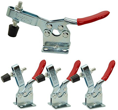 XRPAOWA 4 PCS Toggle Clamp 201B Hand Tool Antislip Horizontal Quick Release
