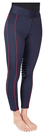 PFIFF 102846 Larissa kvinnor barn ridleggings med knägrepp, 158 storlek, mörkblå