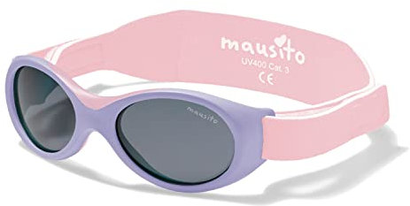 Mausito BABY Sonnenbrille 0-18 Monate Mädchen I VERGLEICHSSIEGER Sonnenbrille Baby 100% UV-Schutz I BIEGSAM & verstellbares Band I Schadstofffrei I Europäisches Design für Kinder gemacht