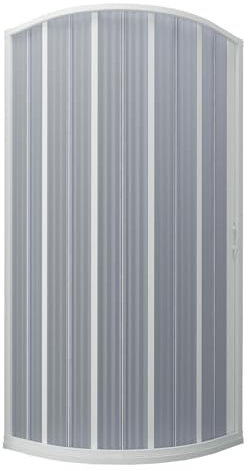 Decorspace - Cabina de ducha circular Flex con apertura lateral de banda ancha con fuelle reducible, Made in Italy (70 x 70 cm)