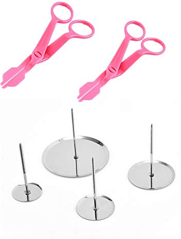6 Pcs/Set Pcs Flower Lifters Cake Flower Nail Stainless Steel Cake Cupcake Decor Tools Icing Cream Decorating